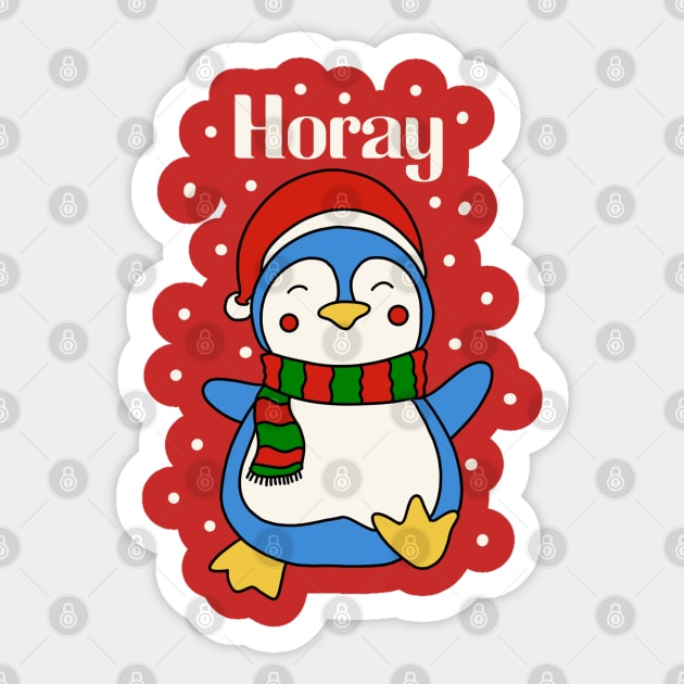 Happy Christmas Penguin Sticker by RiyanRizqi